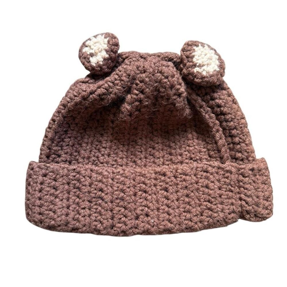 Unbranded Women's Brown and Pink Hat